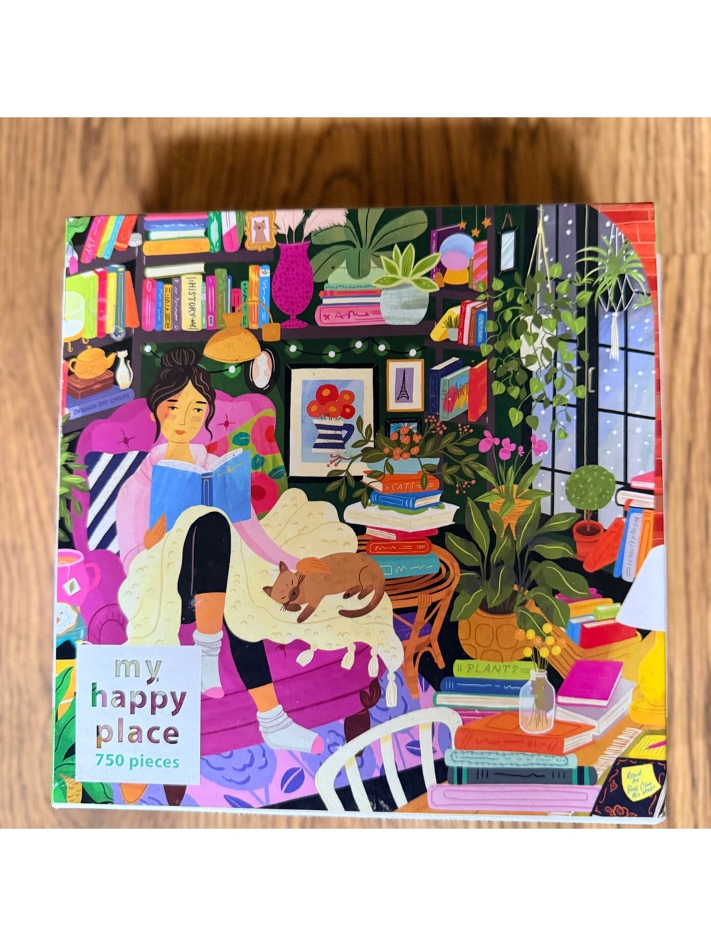 RoseArt My Happy Place 750-Piece Jigsaw Puzzle Reading Nook